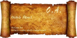 Oskó Ábel névjegykártya