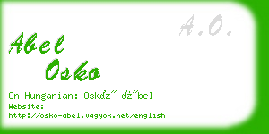 abel osko business card